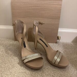 Beige Strappy Heels - French Connection